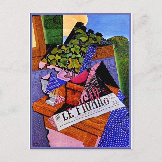 Gris - A Pot of Geraniums Postcard (Front)