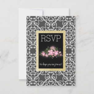 Gris Abstrait avec parties scintillant d'or carte
