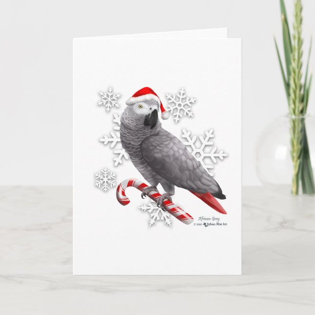 Gris africain de carte de Noël (Devant)