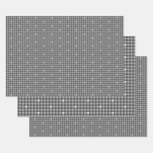 Gris avec ensemble de papier d'enveloppement en bo