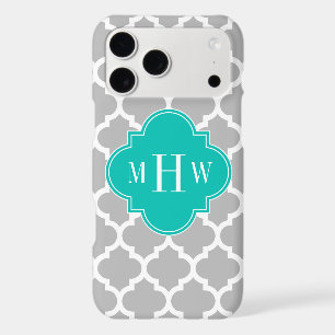 Gris Blanc Marocain #5 Sarcelle 3 Monogramme Initi