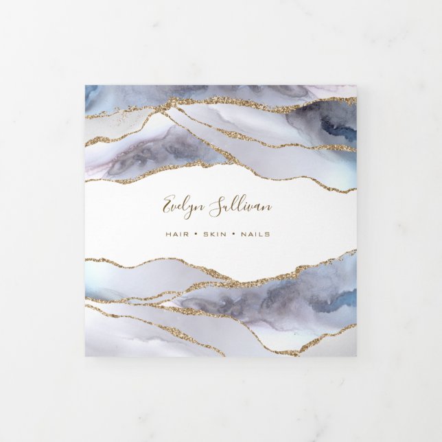Gris bleu Agate triple Brochure (Protection)