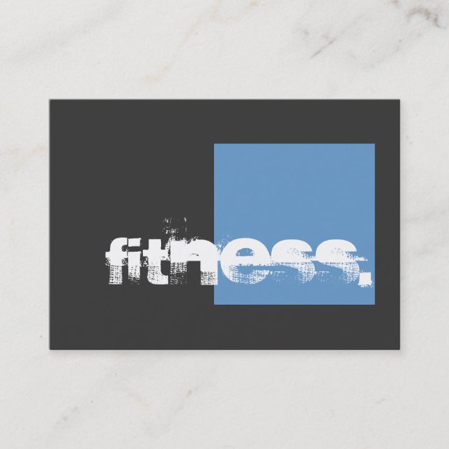 Gris bleu Personal Trainer Carte de visite tendanc (Devant)