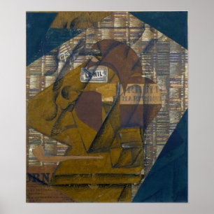 Gris - Bottle Of Rum And Newspaper Poster