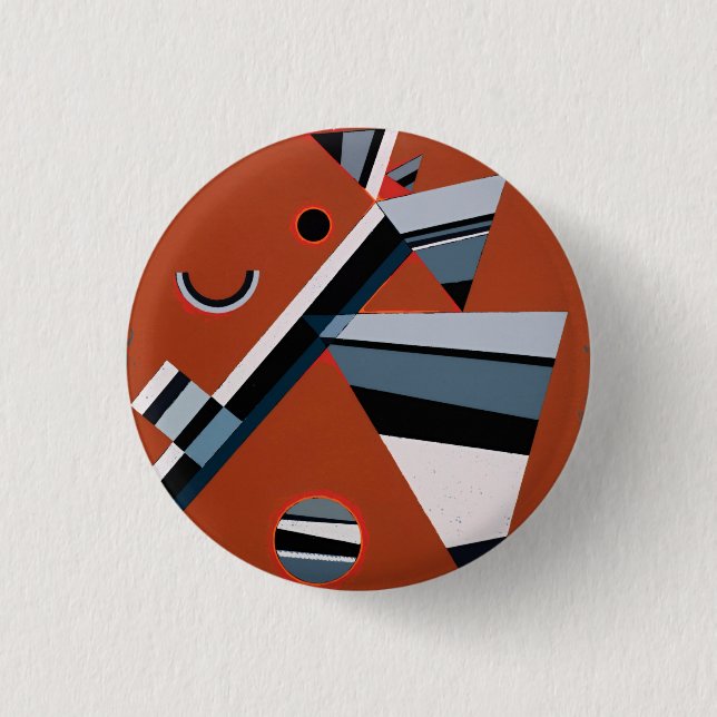 Gris by Kandinsky Abstract Painting Modern Art 1 Inch Round Button (Front)