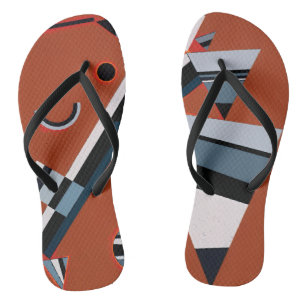Gris by Kandinsky Abstract Painting Modern Art Flip Flops