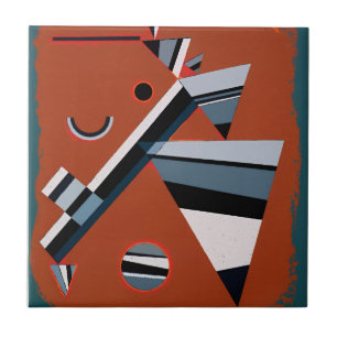 Gris by Kandinsky Abstract Painting Modern Art Tile
