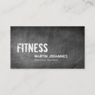 Gris Chalkboard Personal Trainer Carte de visite