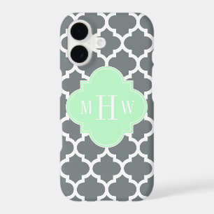 Gris Charbon Blanc Marocain #5 Menthe Nom Monogram