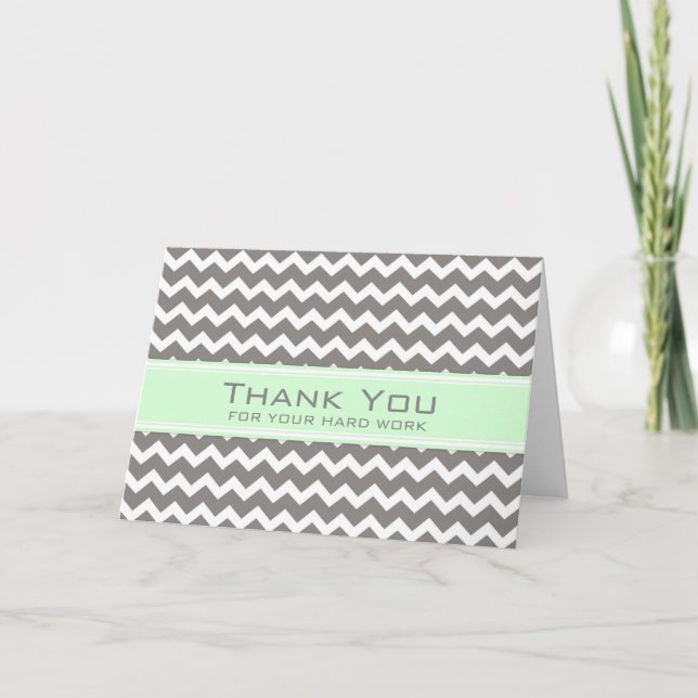 Gris Chevron Carte de jour pour les professionnels (Devant)