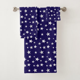 Gris clair et étoiles blanches sur bleu marine