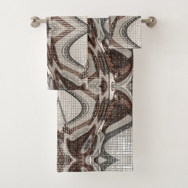Gris et art Abstrait Brown (En situation)