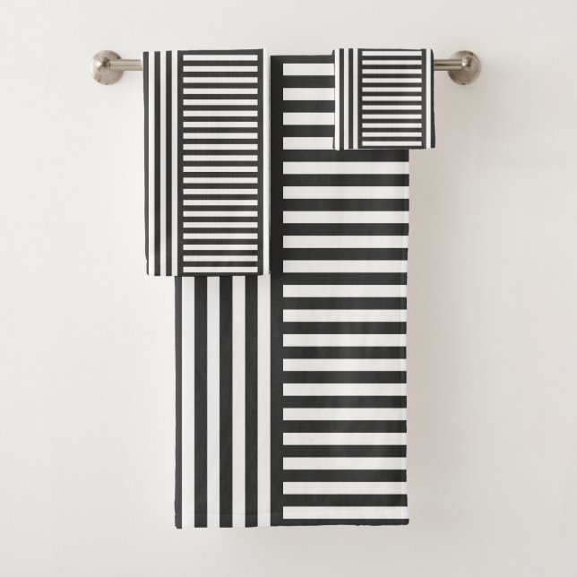Gris et blanc Géométrique (En situation)