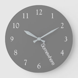 Gris Five O'Clock Somewhere Grande Horloge