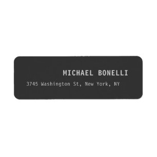 Gris foncé Professionnel Nom personnalisé Adresse
