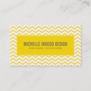 Gris frais de jaune de motif de chevron de CARTE