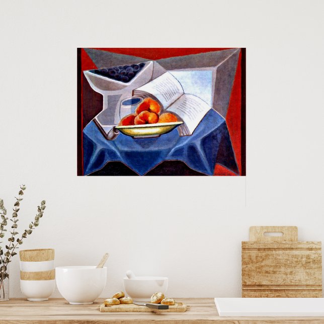 Gris - Fruit and Book Poster (Kitchen)