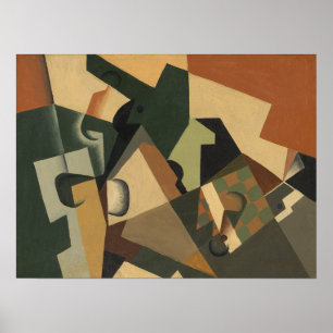 Gris - Glass And Chequerboard 1917 Poster