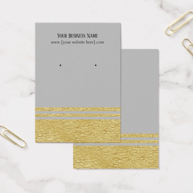 Gris Gris Luxe Luxe Faux Or Porte-Cartes (Bureau)