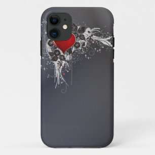 Gris Grunge coeur tatouage vintage iphone5 coque