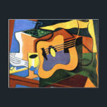 Gris - Guitar and Bottle Postcard<br><div class="desc">Guitar and Bottle,  popular painting by Juan Gris.</div>