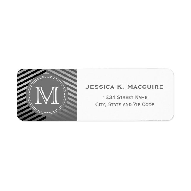 Gris monogramme et Chevron noir (Devant)