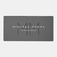 Gris Noir Gras Monogramme Moderne Minimaliste