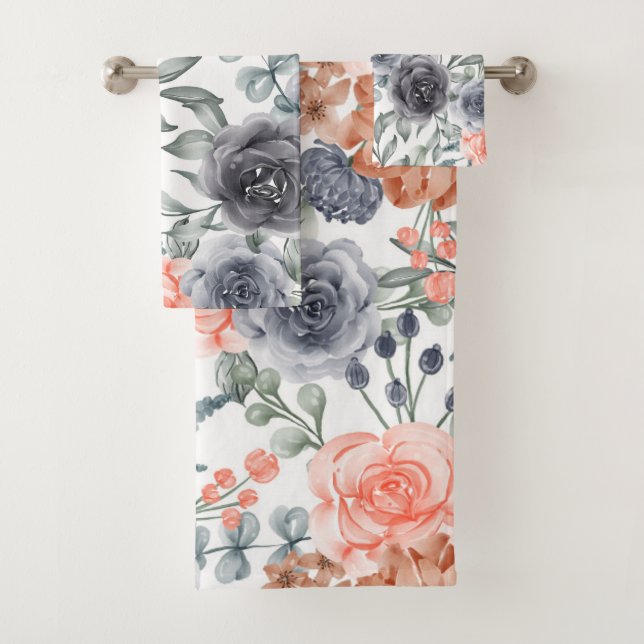 Gris orange floral tendance  (En situation)