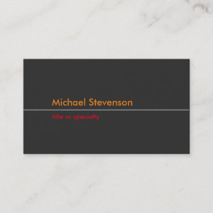 Gris orange rouge clair tendance Carte de visite s