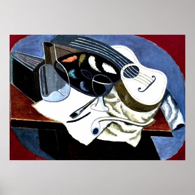 Gris - Painter's Table; Juan Gris painting Poster (Front)