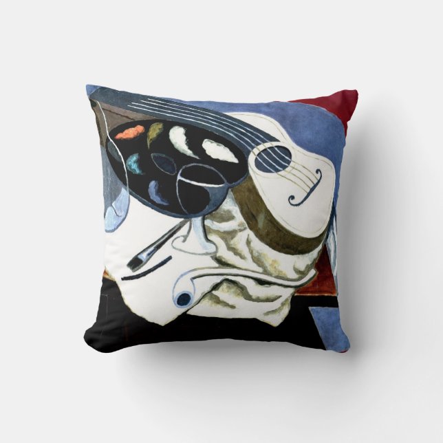Gris - Painter's Table Throw Pillow (Front)