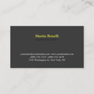 Gris Professionnel Moderne Carte de visite simple