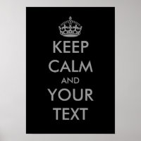 Gris Restez calme et vos affiches texte