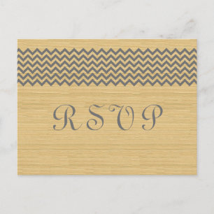 Gris Rustique Chevron carte postale RSVP