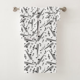 Gris saxophone musique note Motif