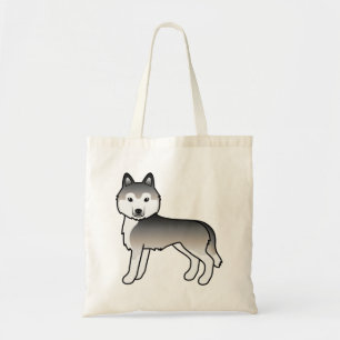 Gris Sibérie Husky Cute Cartoon Chien Sac fourre-t