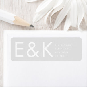 Gris Ultra Moderne Gras Gros Monogramme Simple