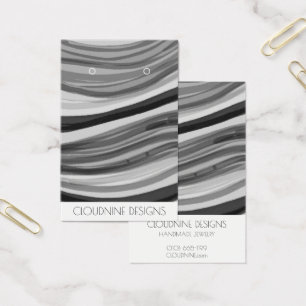 Gris Vagues Écouter Collier Bijoux Carte d'afficha