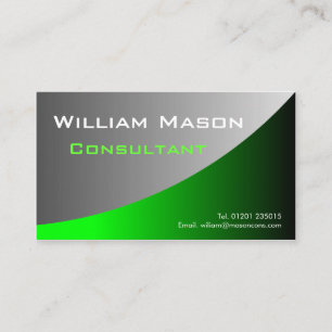 Gris vert courbé, Carte de visite professionnel