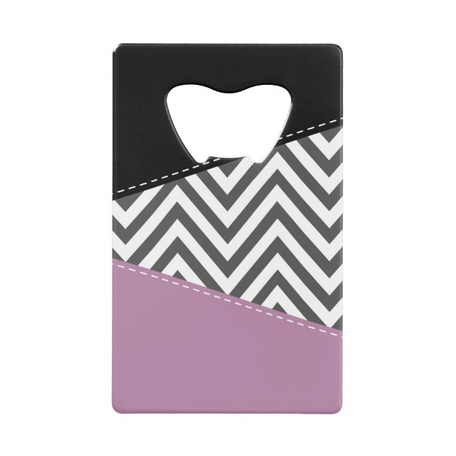 Gris Zigzag, Gris Chevron, Motif Zigzag, Violet (Devant)
