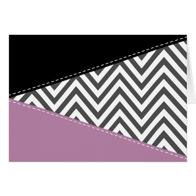 Gris Zigzag, Gris Chevron, Motif Zigzag, Violet (Devant horizontal)