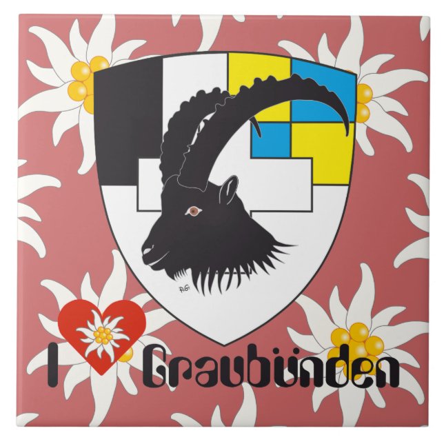 Grischun Grigioni Fliese Tile (Front)