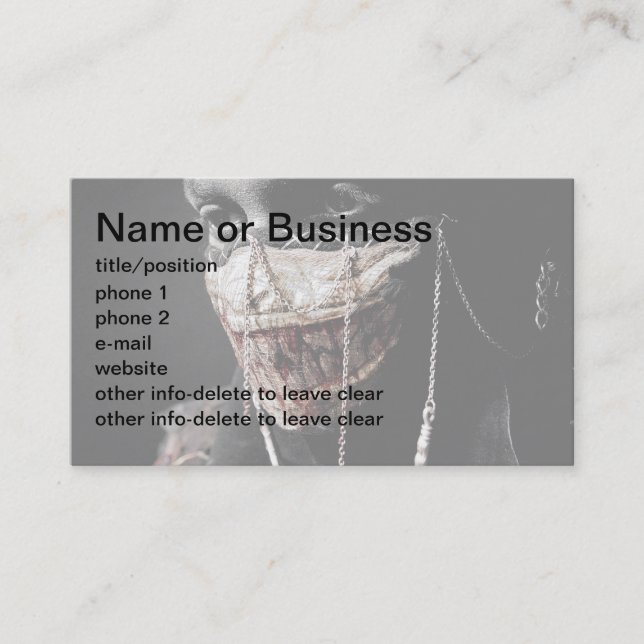 Grisly Retrospection Business Card (Front)