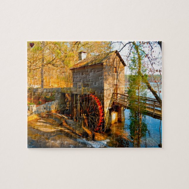 Grist Mill Georgia. Jigsaw Puzzle (Horizontal)