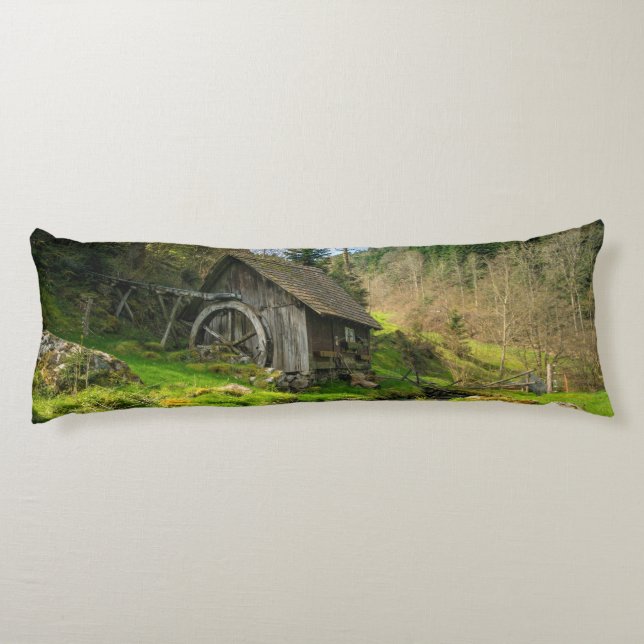 Grist Mill in the Black Forest Body Pillow (Back)