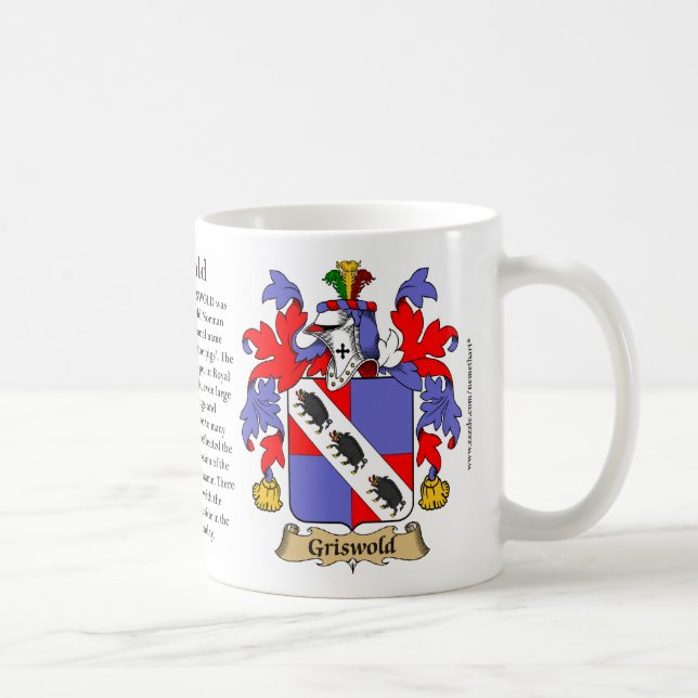 Griswold, the Origin, the Meaning and the Crest Coffee Mug (Right)