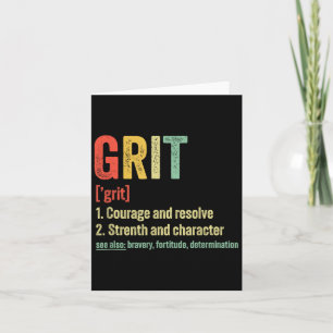 Grit Definition Motivation Card