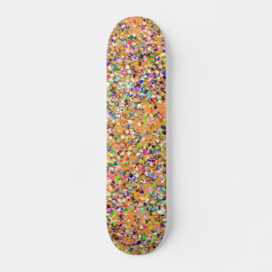 Grit Glitter Fashion Multicolor Painting #2 Skateboard