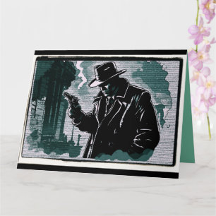Gritty City Urban Detective 1940s Vintage Style Card