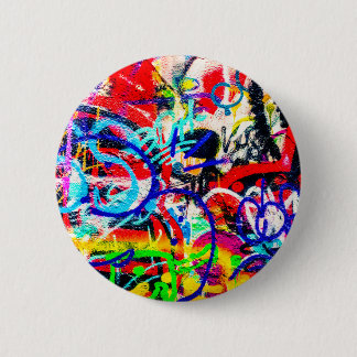 Gritty Crazy Graffiti 2 Inch Round Button